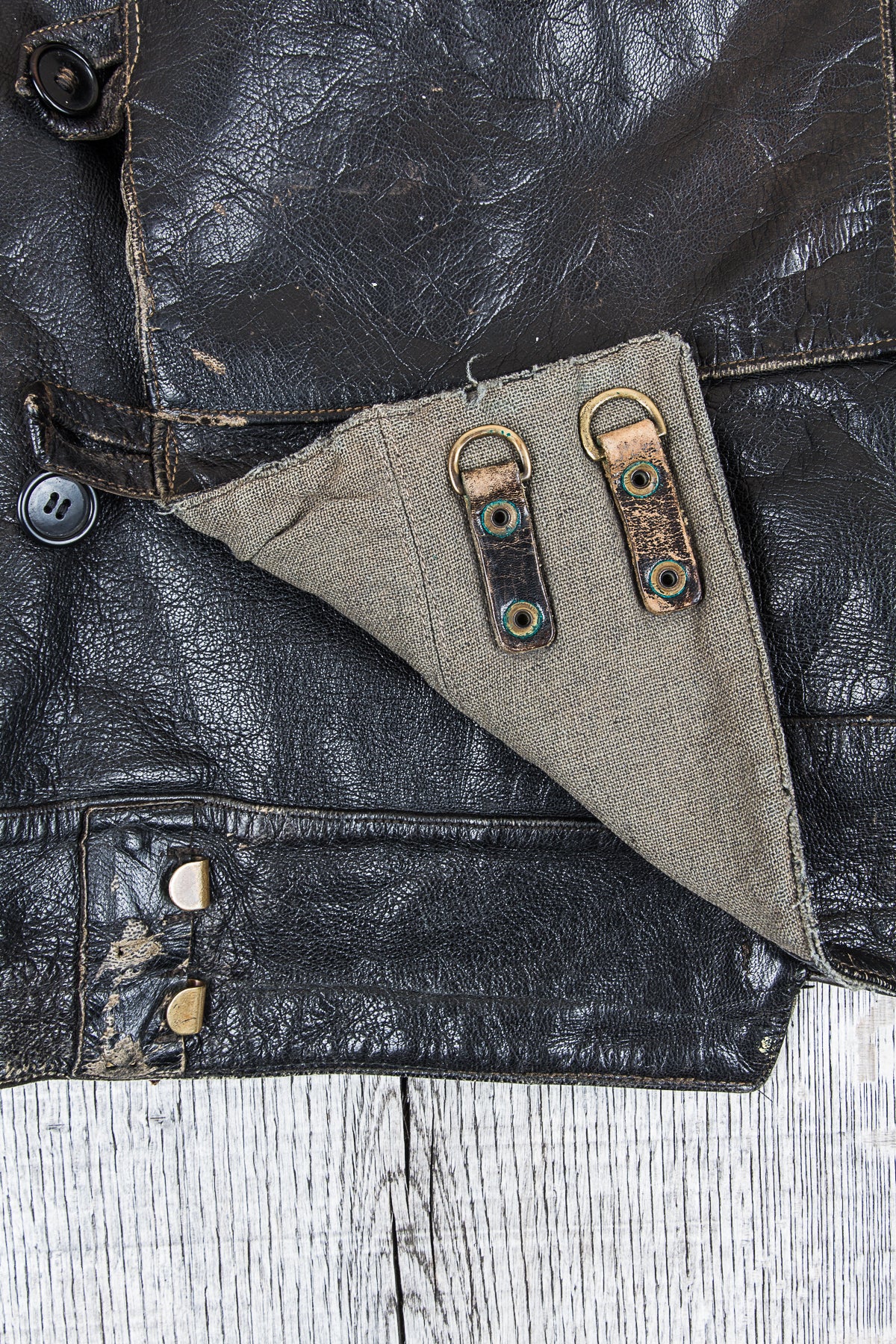 Vintage Swedish Army Dispatch Riders Leather Jacket "Ordonnansjacka"