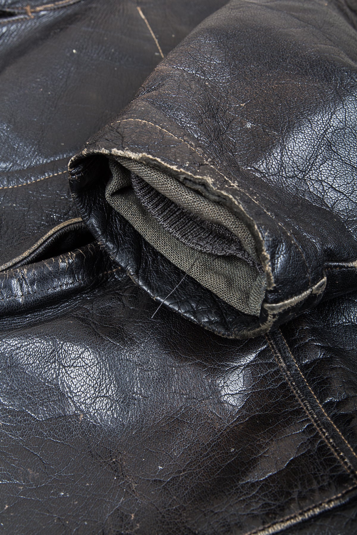 Vintage Swedish Army Dispatch Riders Leather Jacket "Ordonnansjacka"