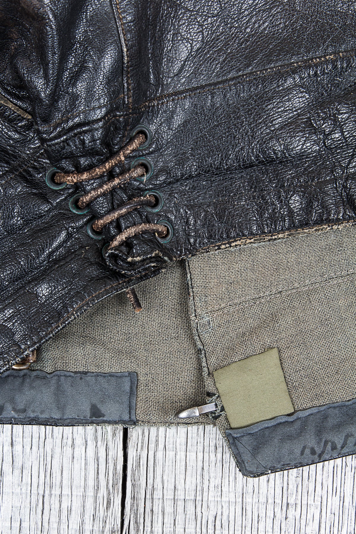 Vintage Swedish Army Dispatch Riders Leather Jacket "Ordonnansjacka"