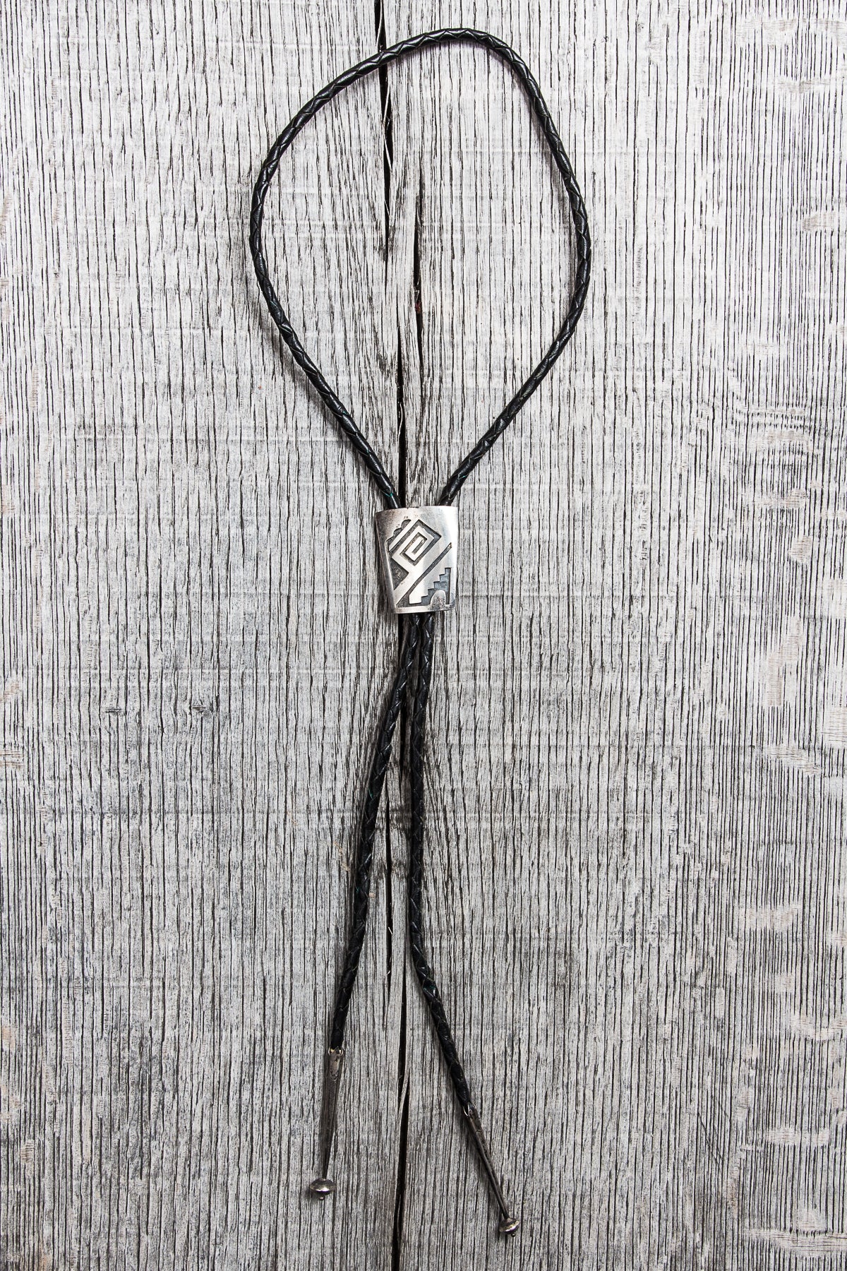 Vintage 1960's Navajo Silver Bolo Tie