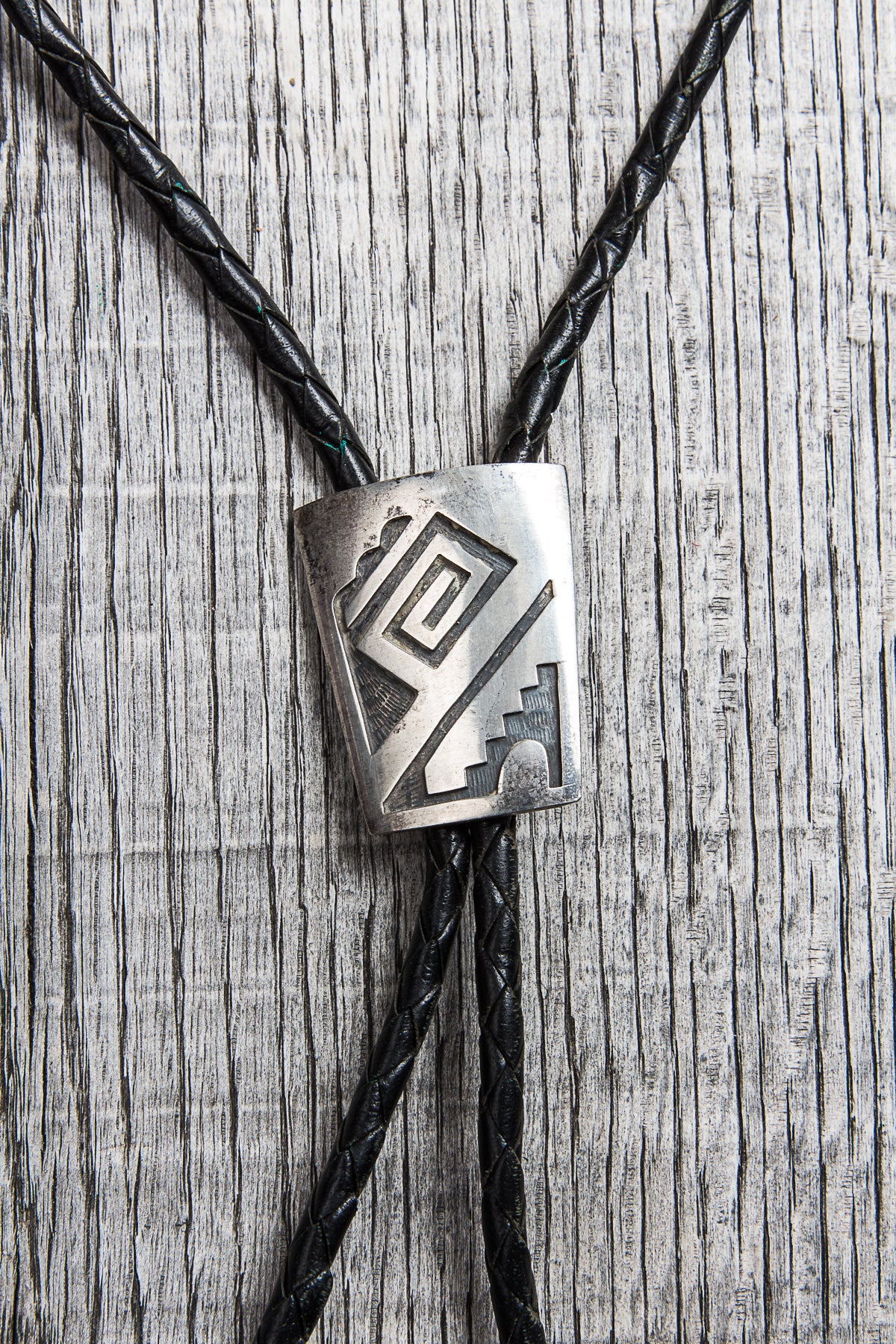 Vintage 1960's Navajo Silver Bolo Tie