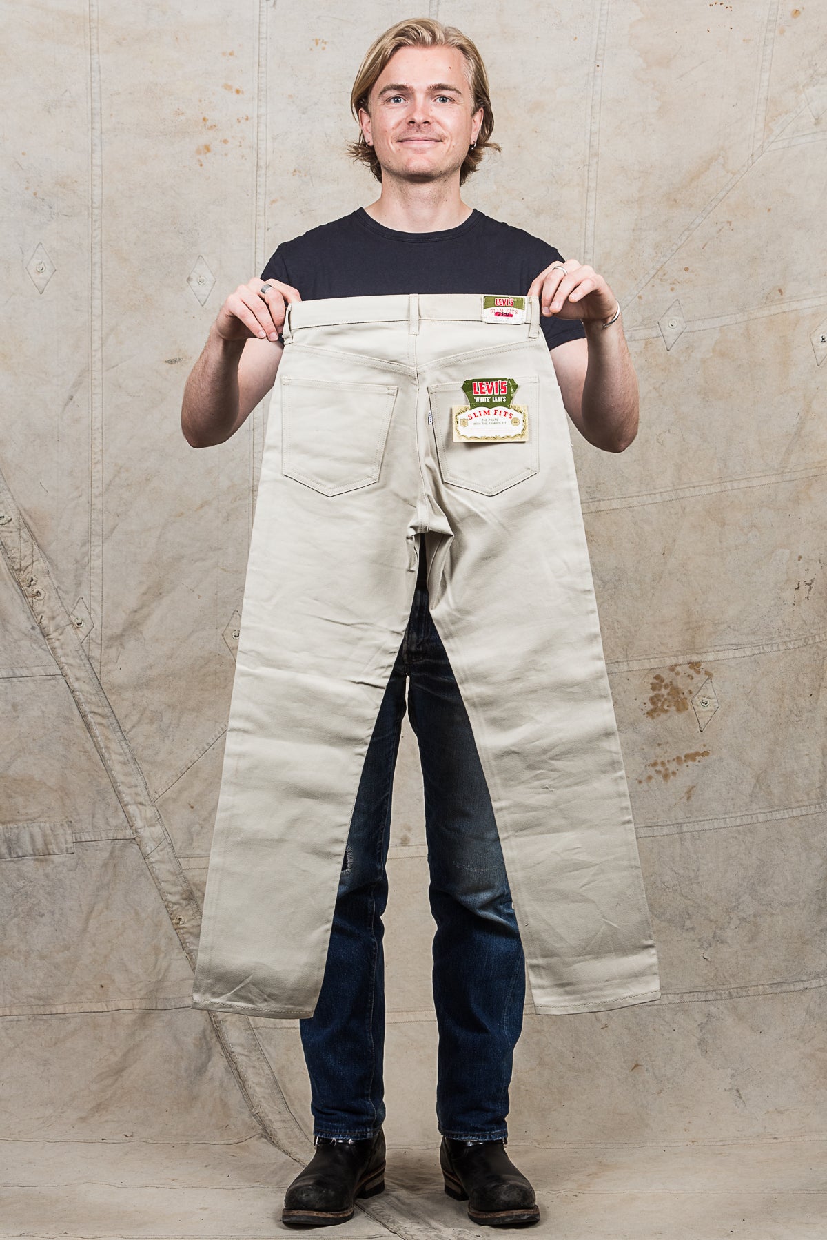 Vintage Dead Stock Levi's Big E White Slim Fit Pants