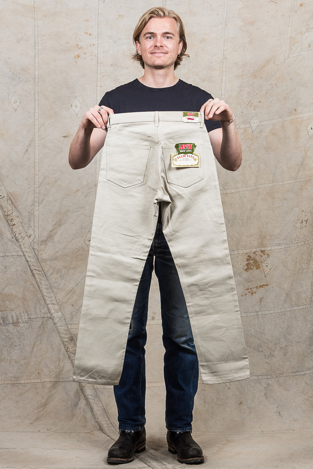 Vintage Dead Stock Levi's Big E White Slim Fit Pants – Second Sunrise