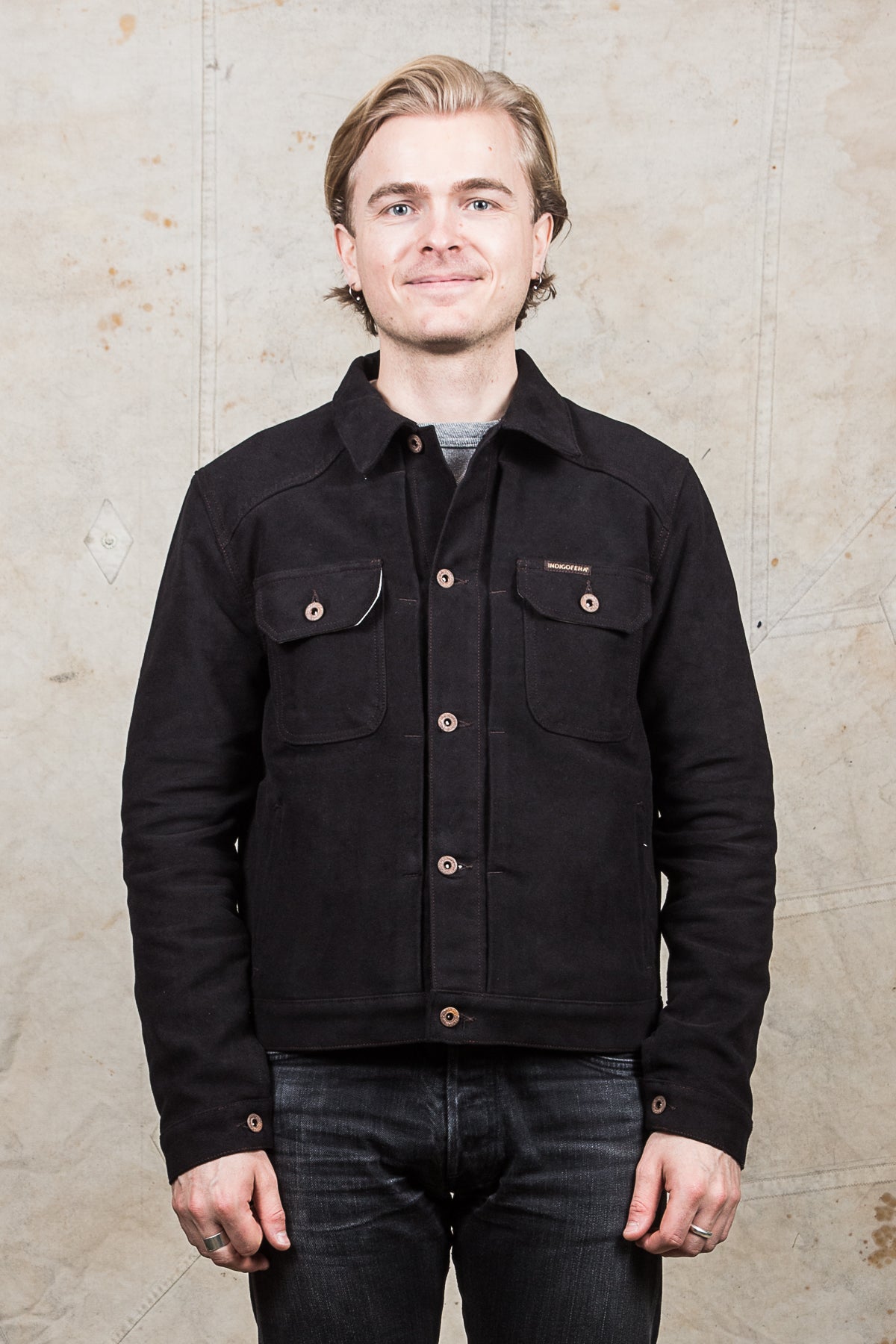 Indigofera Parsons Lodge Jacket Heavy Moleskin Black