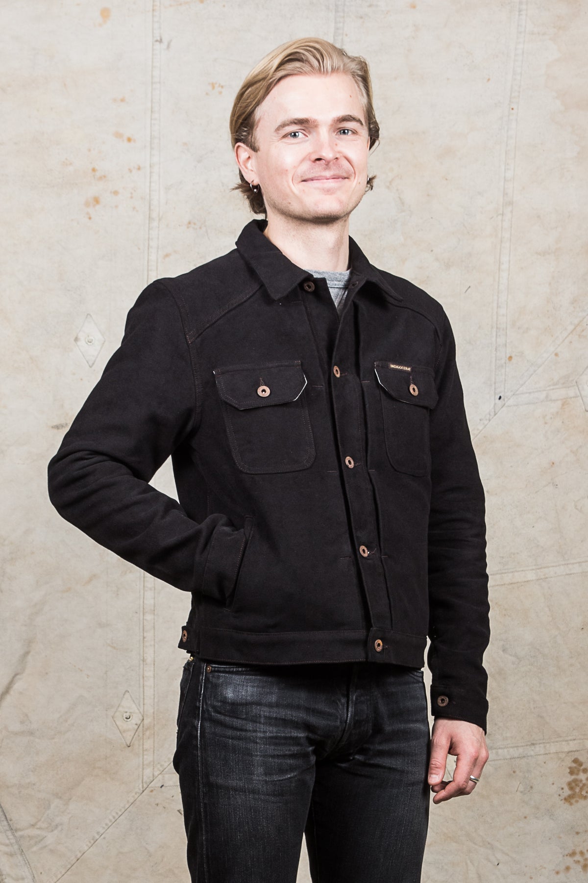 Indigofera Parsons Lodge Jacket Heavy Moleskin Black