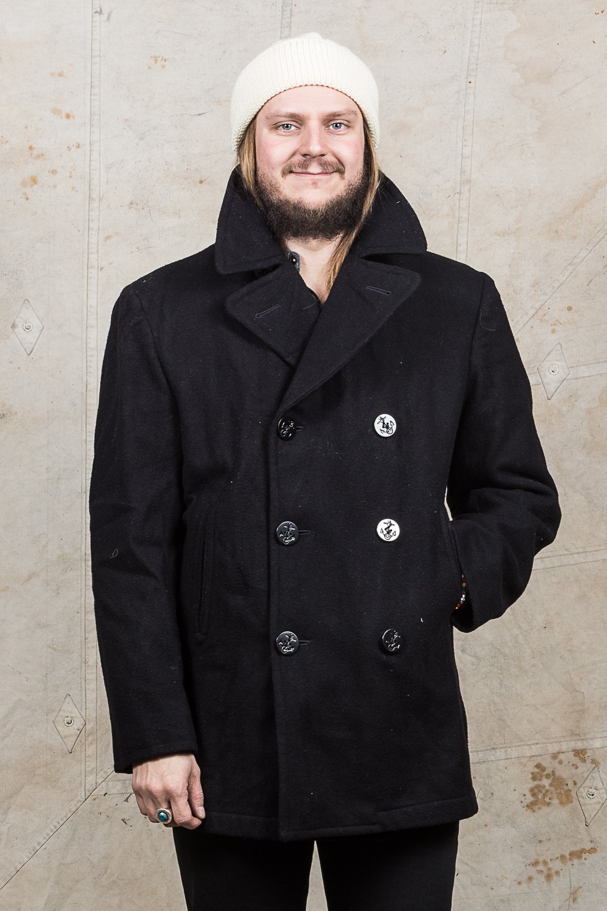Original Vintage USN Wool Pea Coat No. 7 Size 42 R