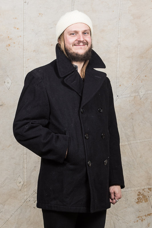 Original Vintage USN Wool Pea Coat No. 7 Size 42 R