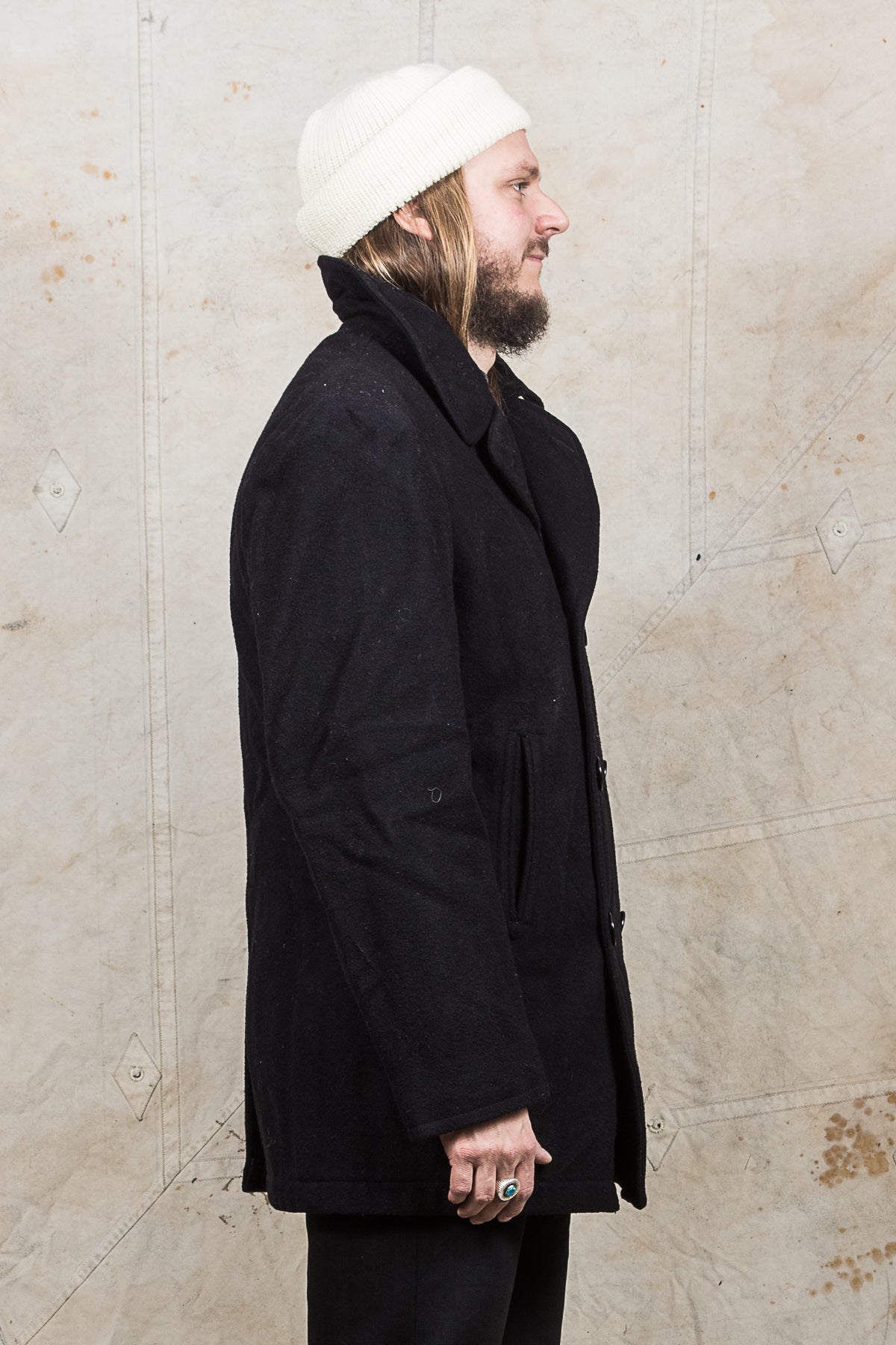 Original Vintage USN Wool Pea Coat No. 7 Size 42 R