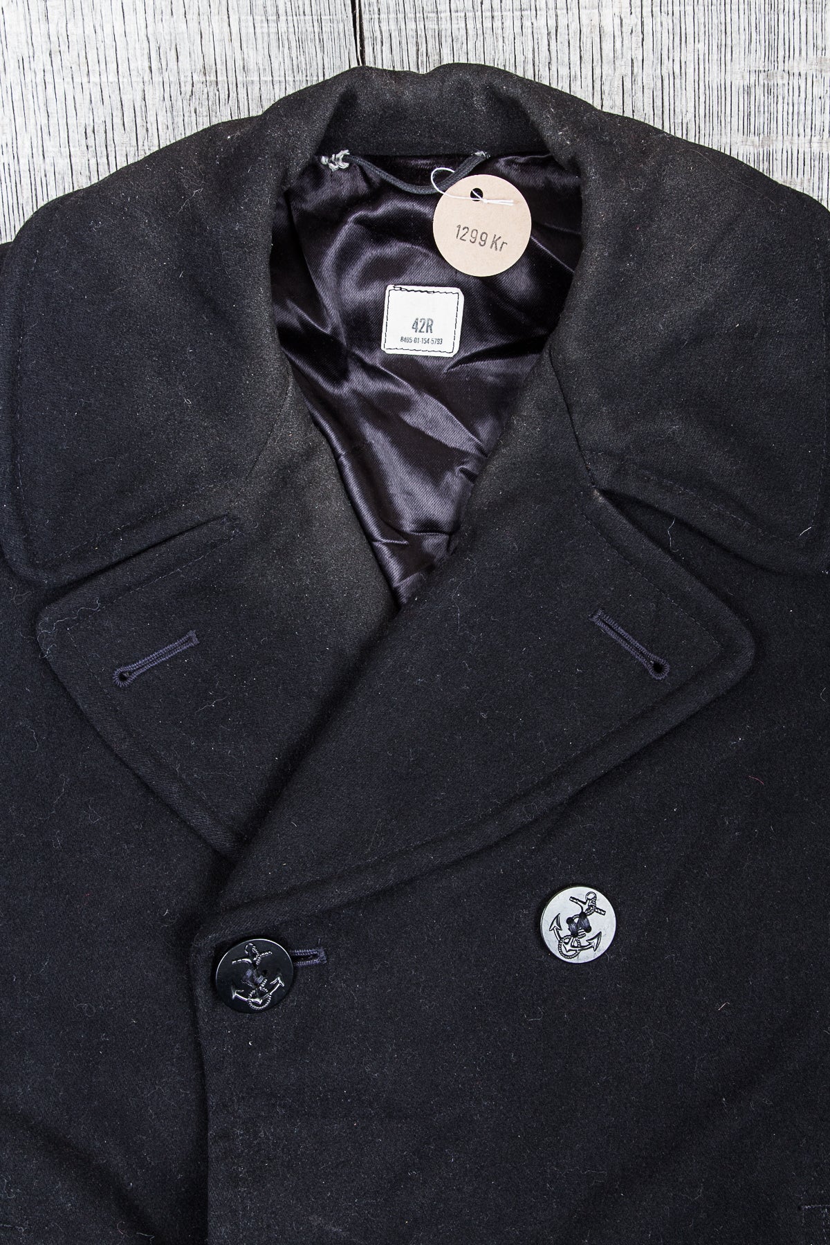 Original Vintage USN Wool Pea Coat No. 7 Size 42 R