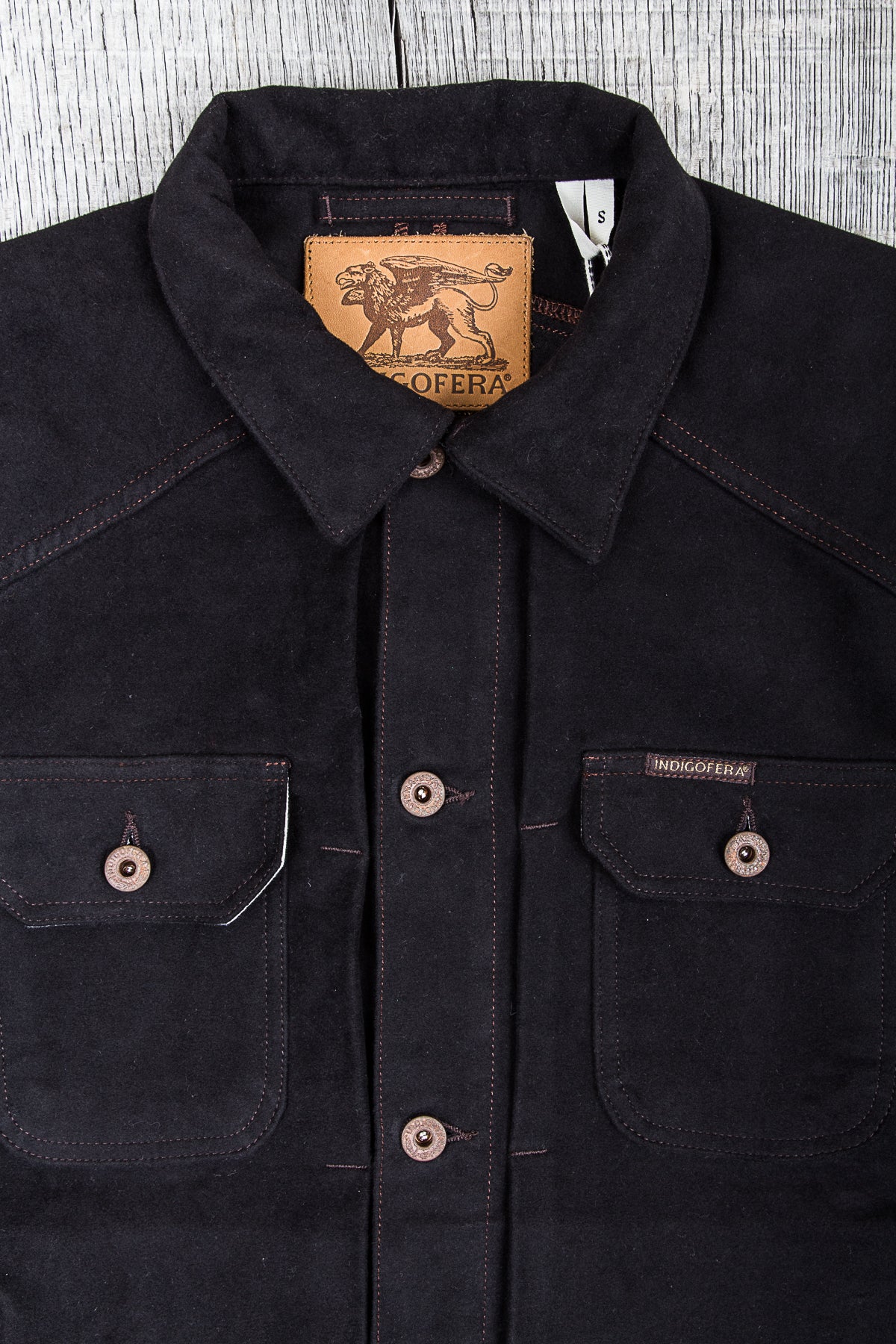 Indigofera Parsons Lodge Jacket Heavy Moleskin Black