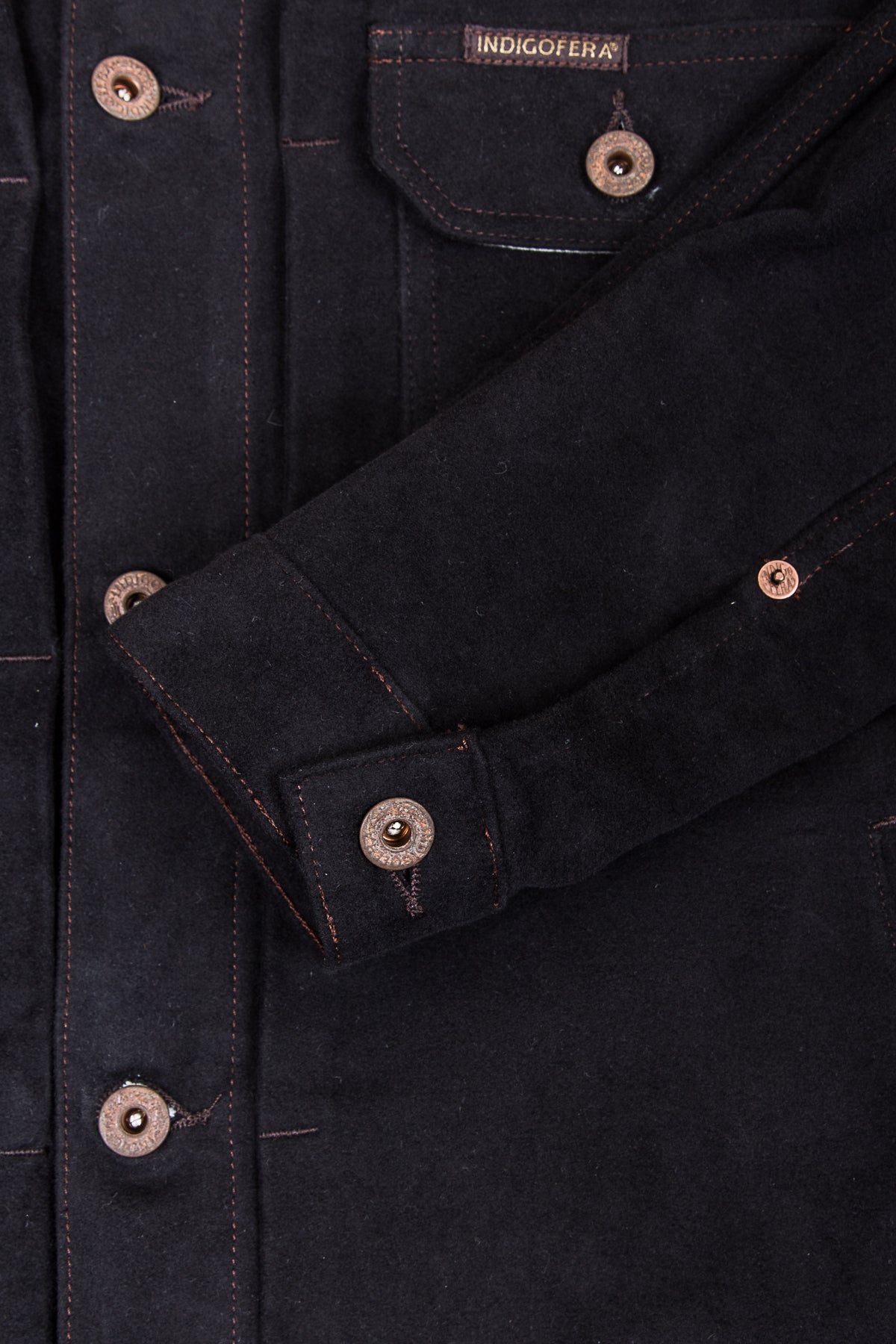 Indigofera Parsons Lodge Jacket Heavy Moleskin Black