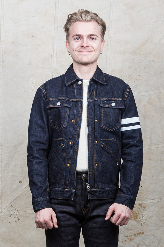 Momotaro 03-115 Front Zip Denim Jacket