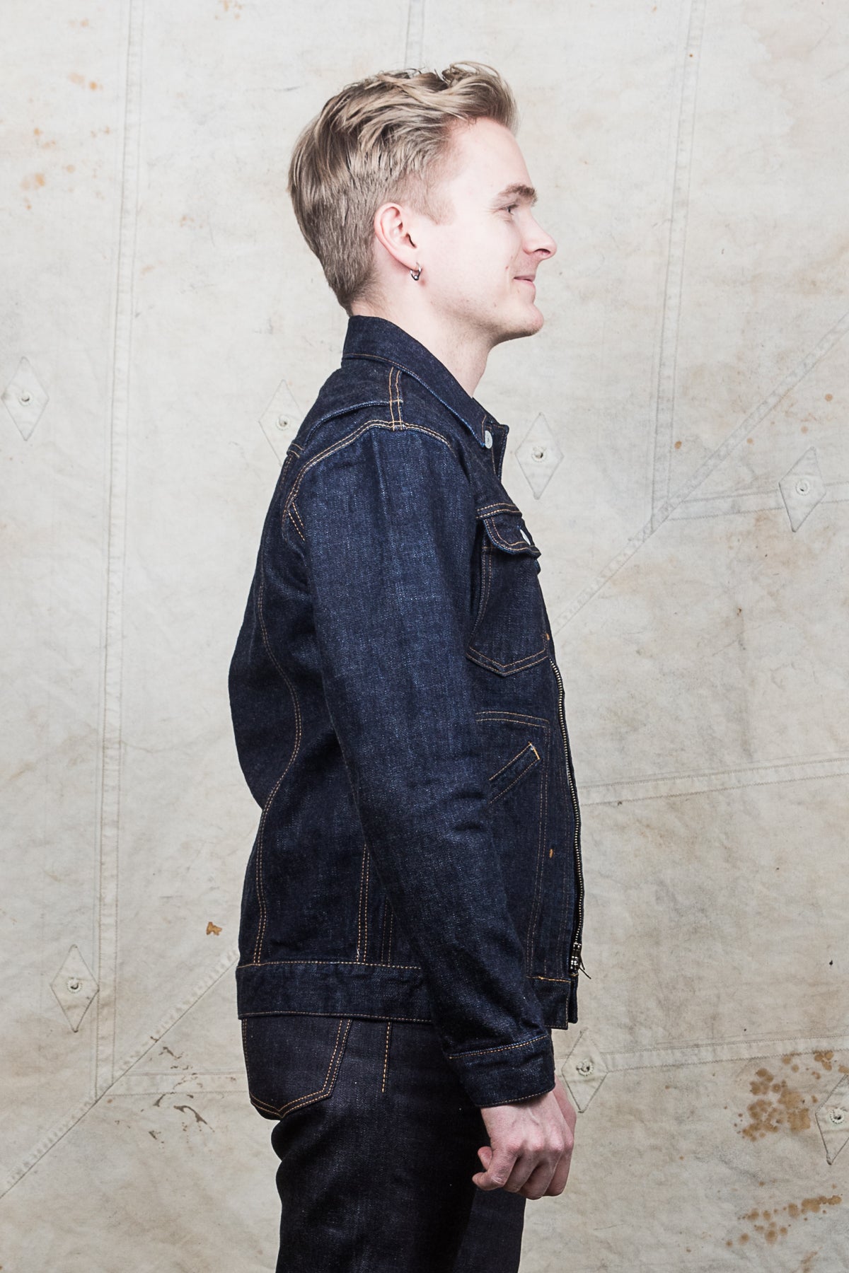 Momotaro 03-115 Front Zip Denim Jacket