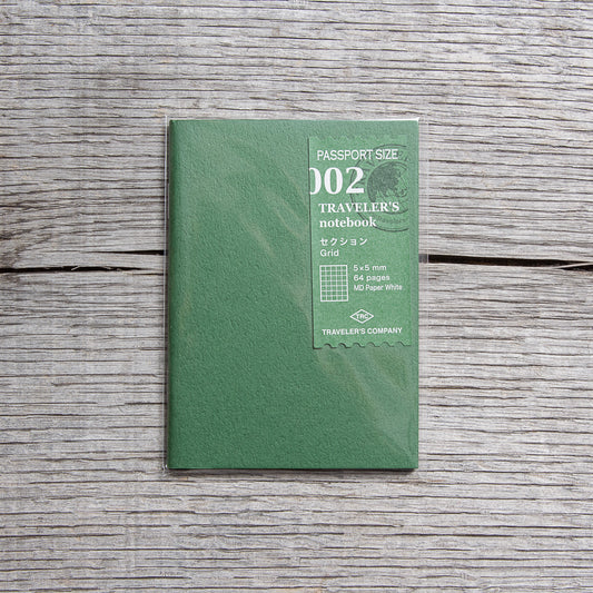 Traveler’s Company #002 Passport Size Notebook Refill Grid Paper