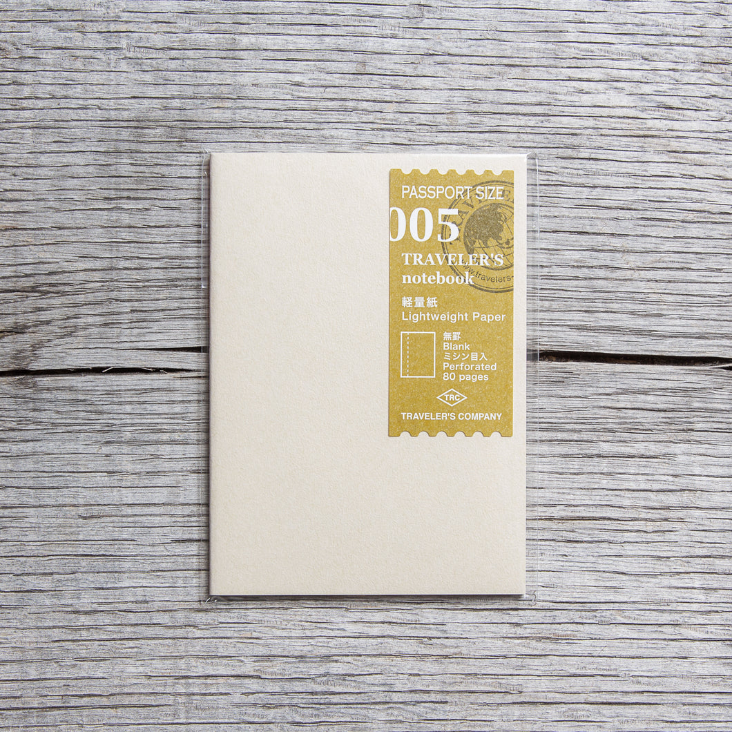 Traveler’s Company #005 Passport Size Lightweight Paper Refill