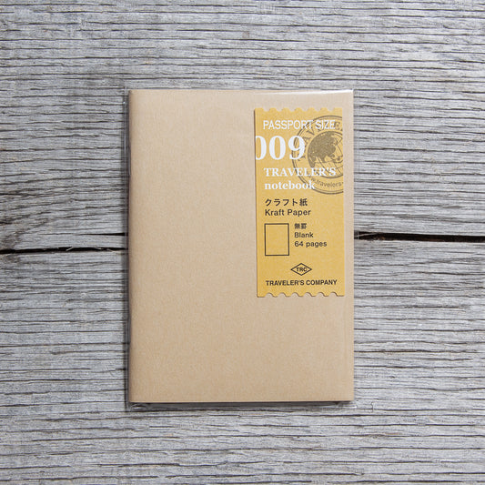 Traveler's Company #009 Passport Size Notebook Kraft Paper Refill