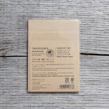 Traveler's Company #009 Passport Size Notebook Kraft Paper Refill