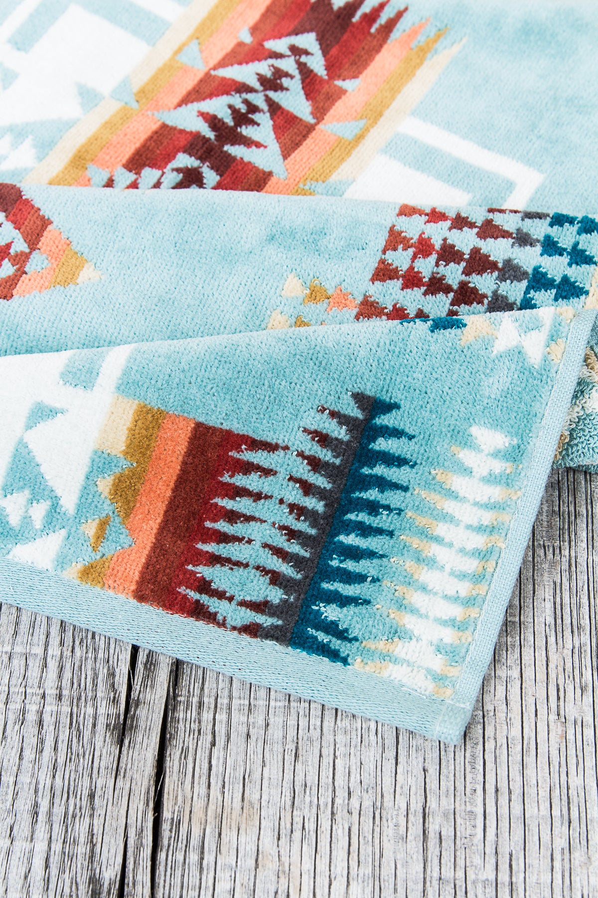Pendleton Hand Towel Chief Joseph Aqua