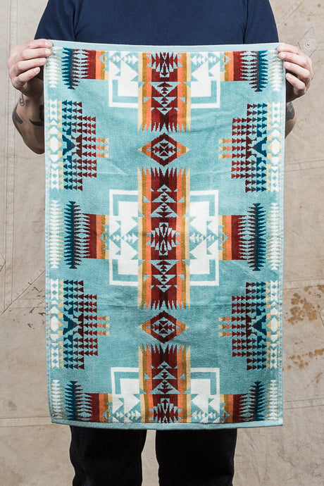 Pendleton Hand Towel Chief Joseph Aqua