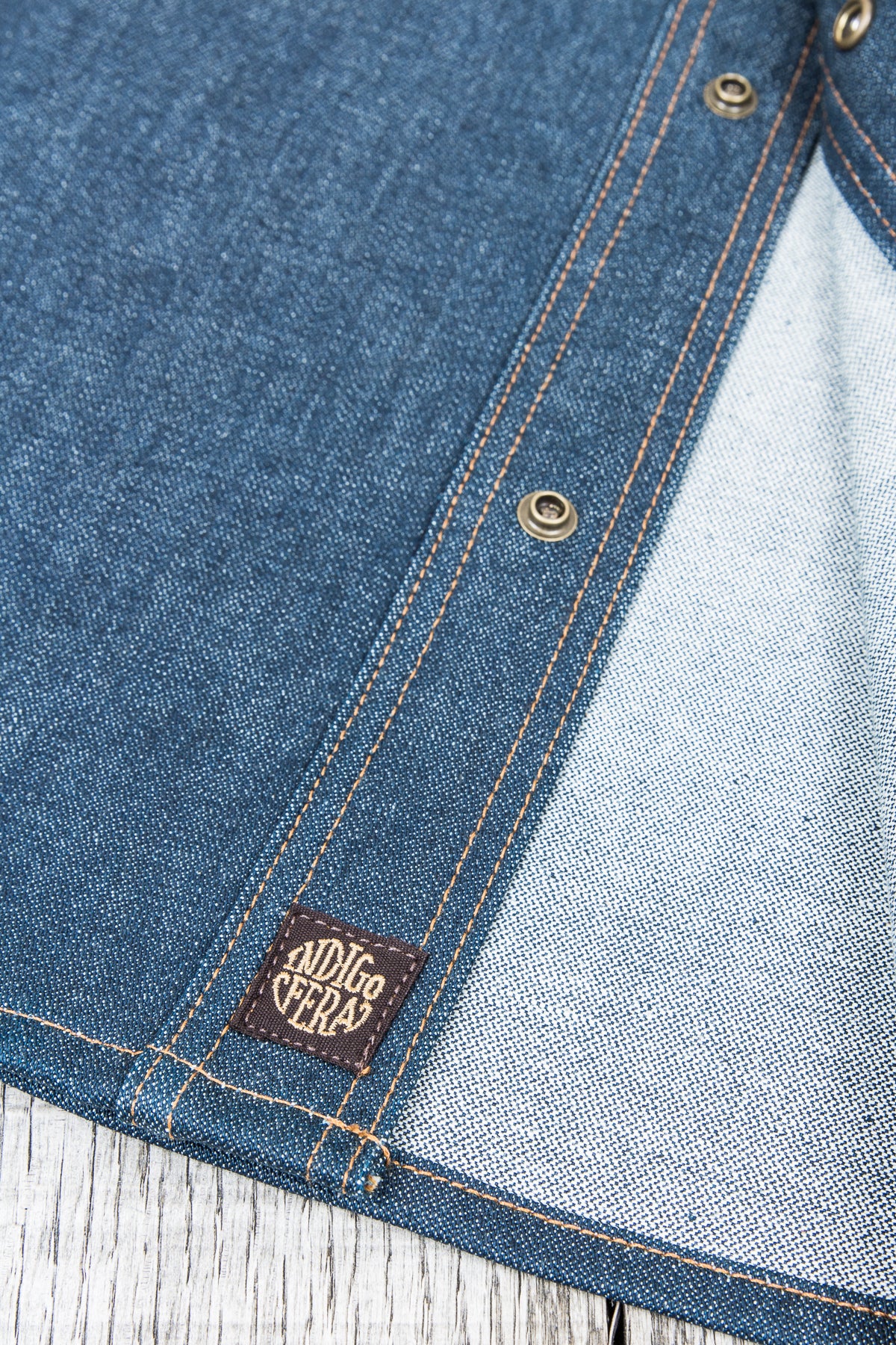 Indigofera Fargo Shirt Stampede Broken Twill