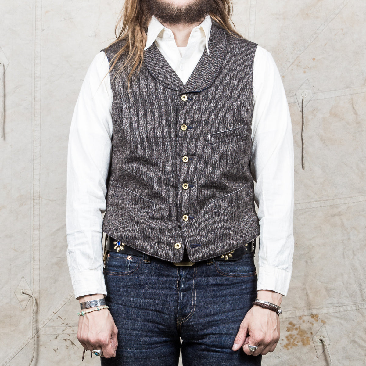Mister Freedom Gilet Gadjo Covert Stripe Vest