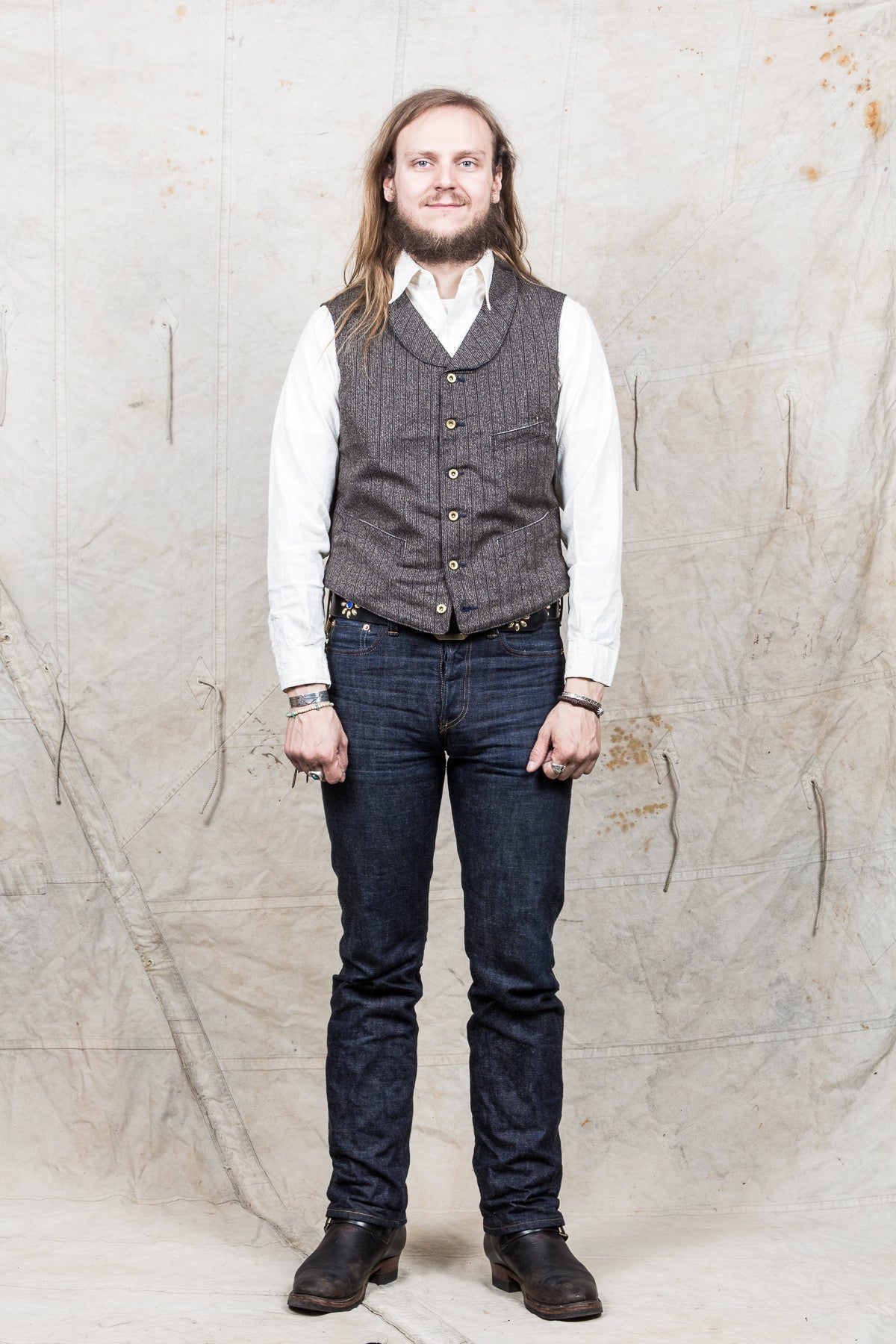 Mister Freedom Gilet Gadjo Covert Stripe Vest