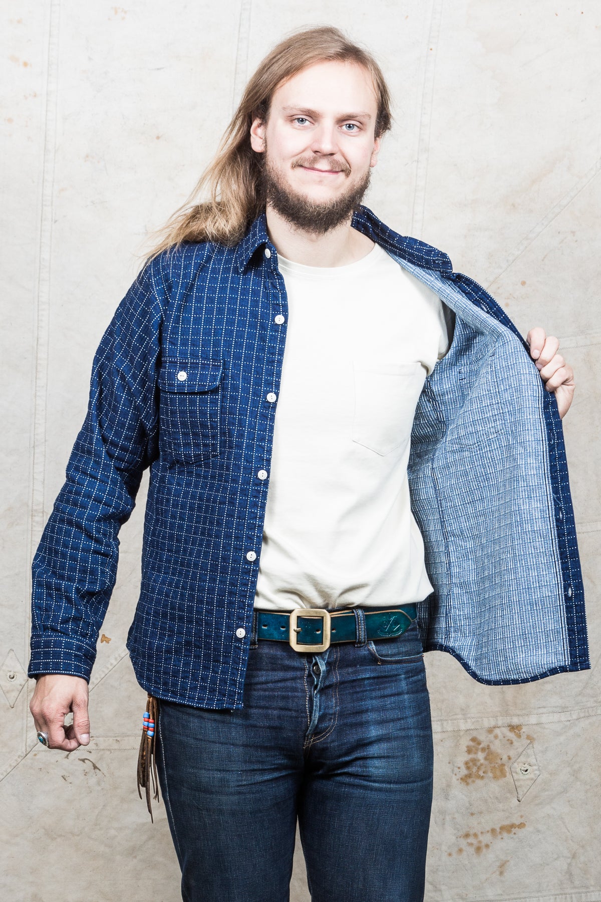 Momotaro Sashiko Work Shirt