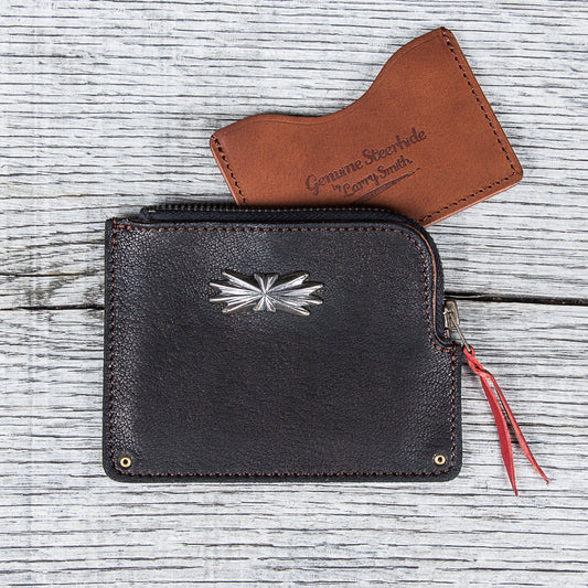 Larry Smith Deer Skin Multi Wallet LT-0043 Dark Brown
