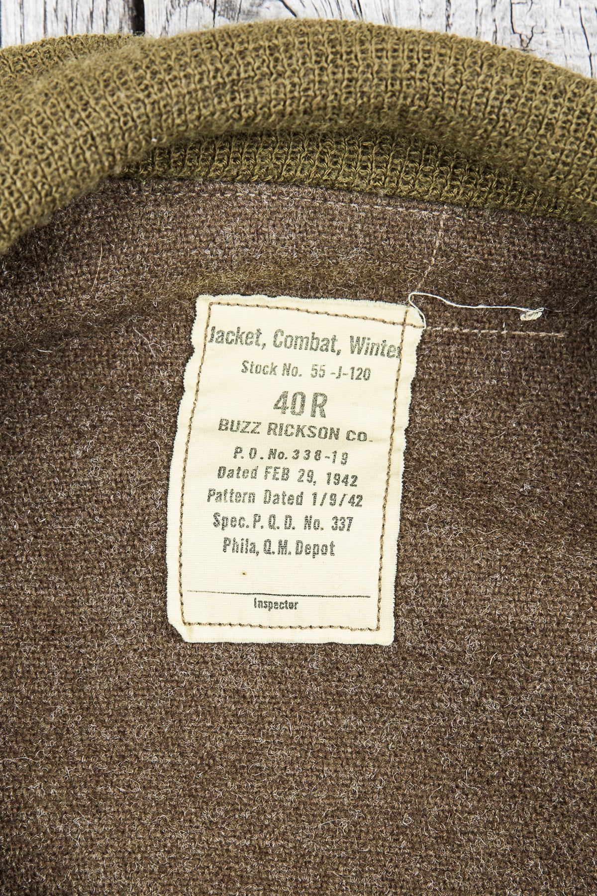 Second Hand Buzz Rickson's Tank Jacket 2nd Model Size 40