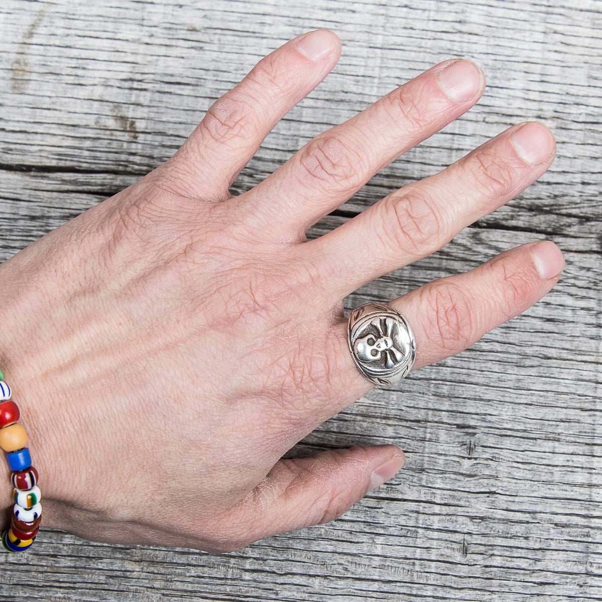 Vintage Skull Silver Ring