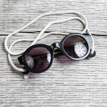 Tender Round Tops Sunglasses Black Cotton Acetate