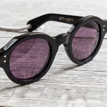 Tender Round Tops Sunglasses Black Cotton Acetate