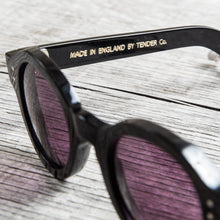 Tender Round Tops Sunglasses Black Cotton Acetate