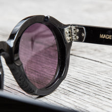 Tender Round Tops Sunglasses Black Cotton Acetate