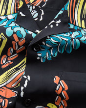 Sun Surf Rayon Long Sleeved Hawaiian Shirt Banana Harvest Black