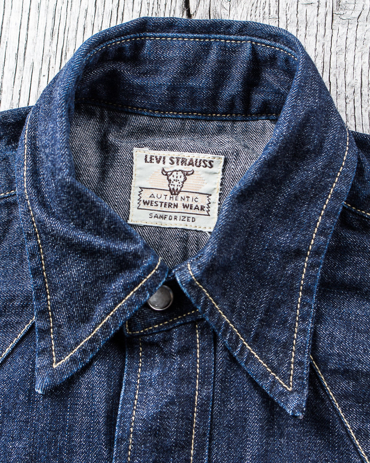 Second Hand LVC Short Horn Western Denim Shirt Size M