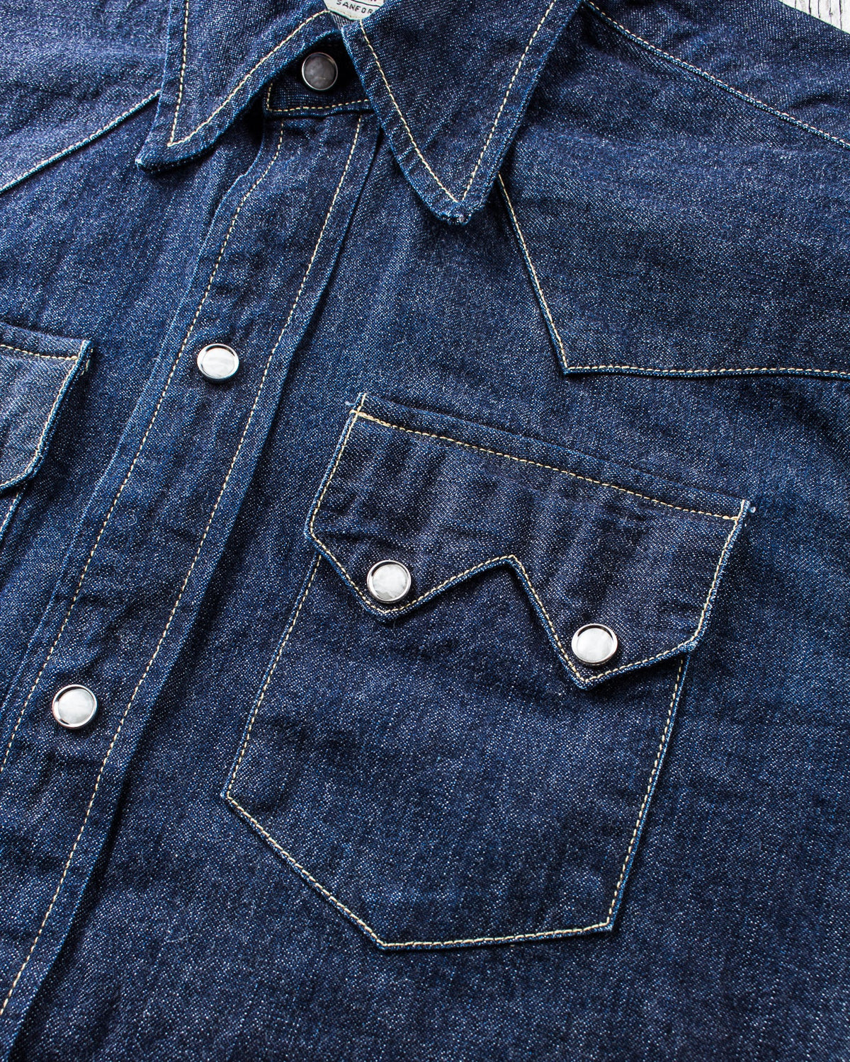Second Hand LVC Short Horn Western Denim Shirt Size M