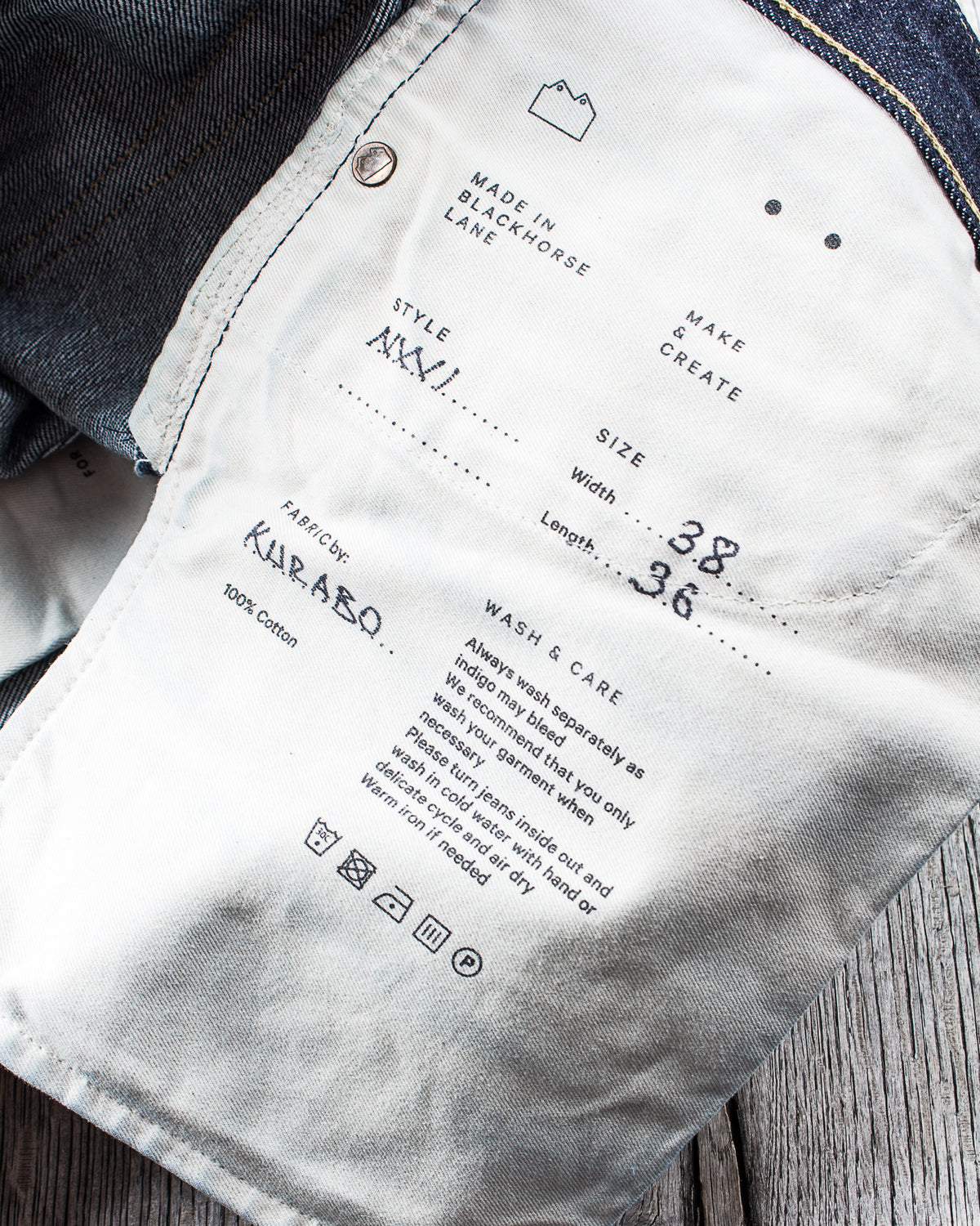 Second Hand Black Horse Lane NW1 Relaxed Straight Indigo 16.25 oz Japanese Selvedge Jeans