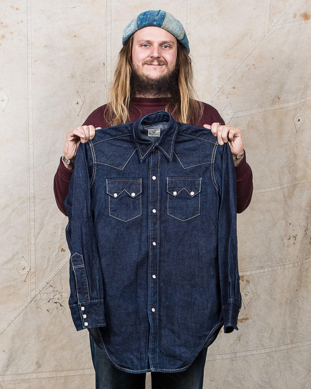 Second Hand LVC Short Horn Western Denim Shirt Size M