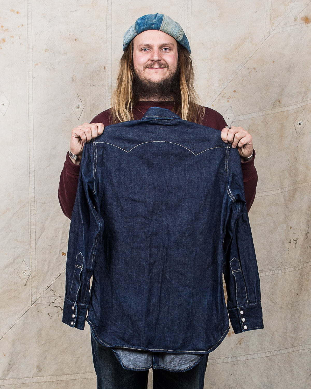 Second Hand LVC Short Horn Western Denim Shirt Size M