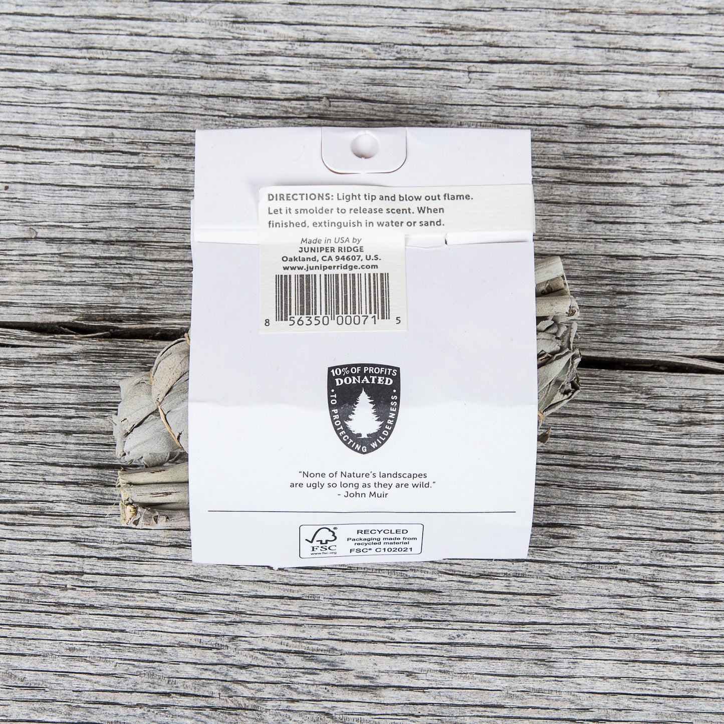Juniper Ridge Smudge Stick Small White Sage