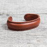 Lone Wolf Leather Cuff Bracelet Saddle Tan Tärnsjö Veg Tanned Dark Seams