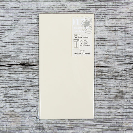 Traveler's Company #017 Regular Notebook Refill Free Diary 14 Months