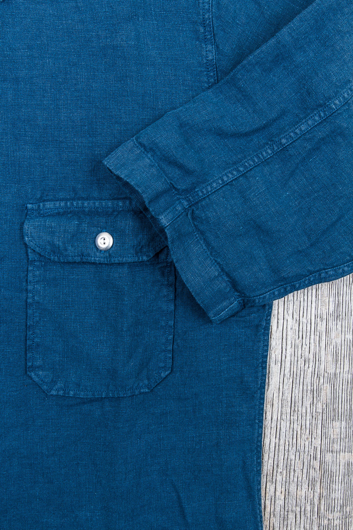 Indigofera Delray Shirt Linen Canvas Blue