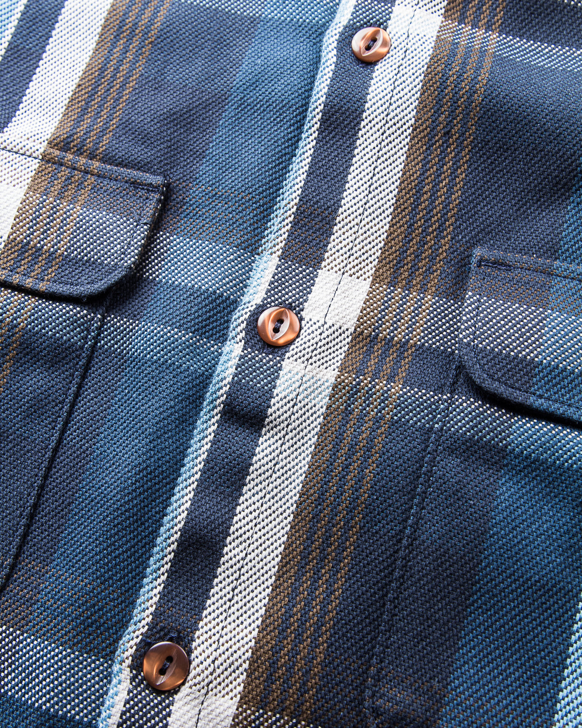 Indigofera Webster Shirt Blue Flannel Check