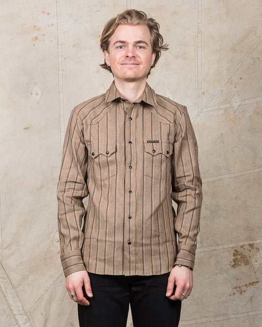 Indigofera Dollard Shirt Linen / Cotton Stripe