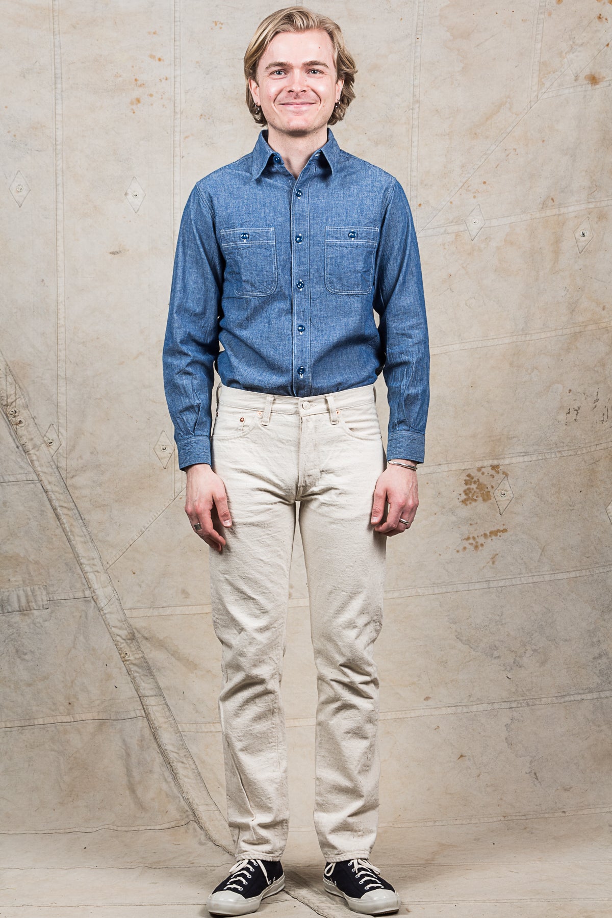 Warehouse & Co Lot 900xx Slim Jeans One Wash Ecru