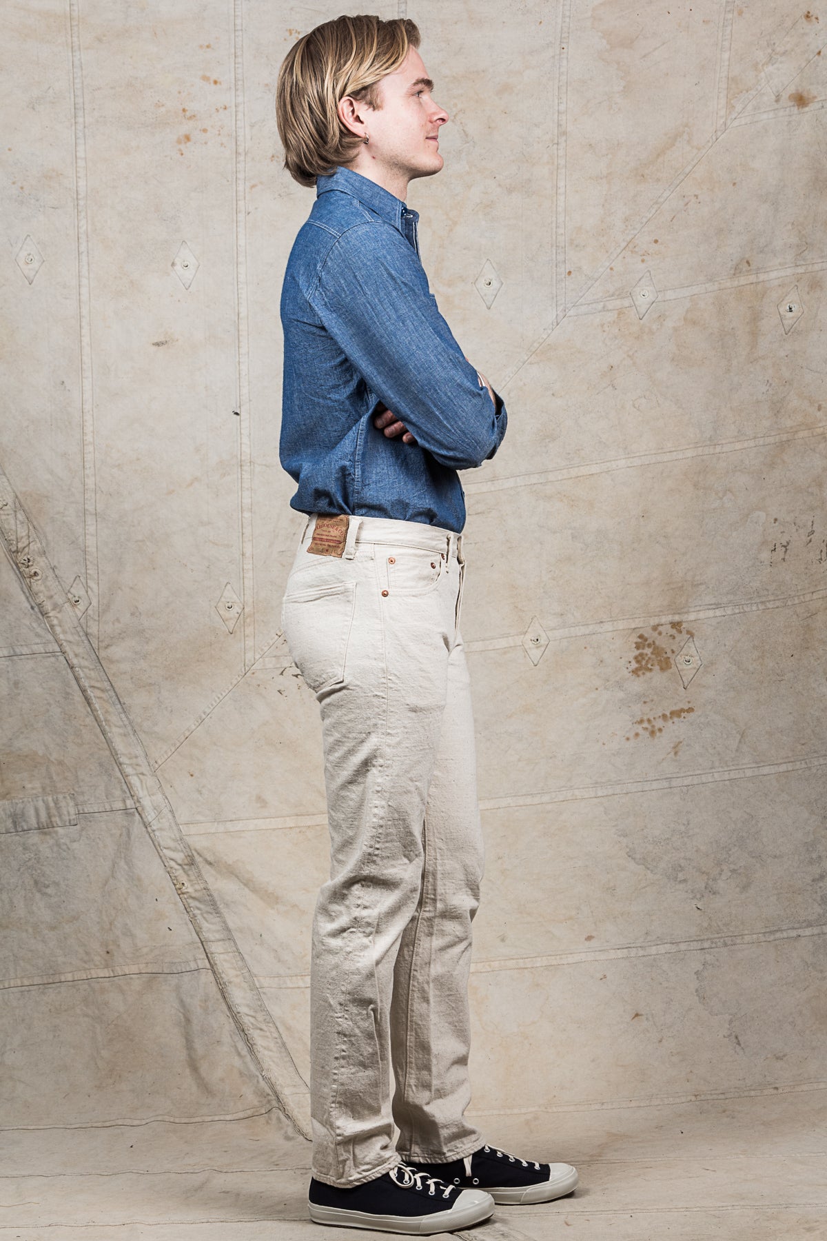 Warehouse & Co Lot 900xx Slim Jeans One Wash Ecru
