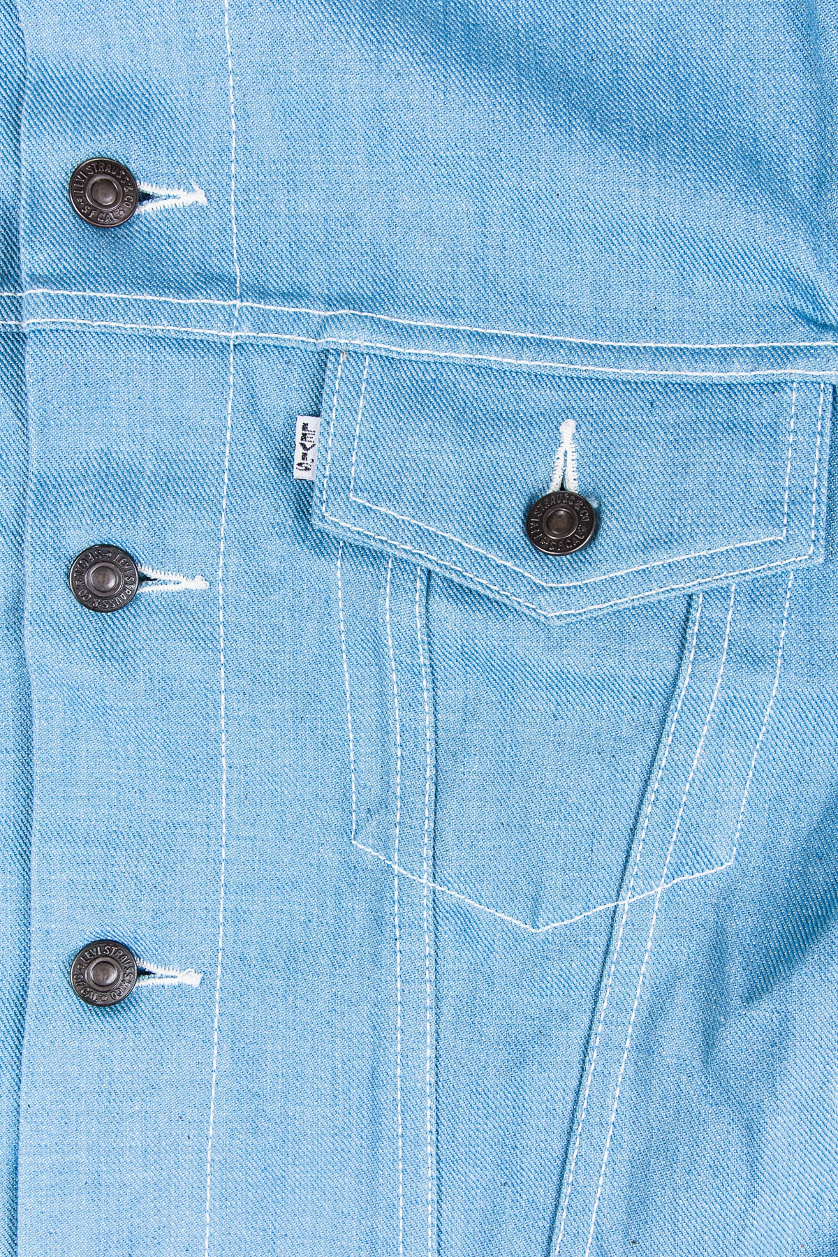 Second Hand Levi's Vintage Clothing 70505 Bright Blue Denim Jacket