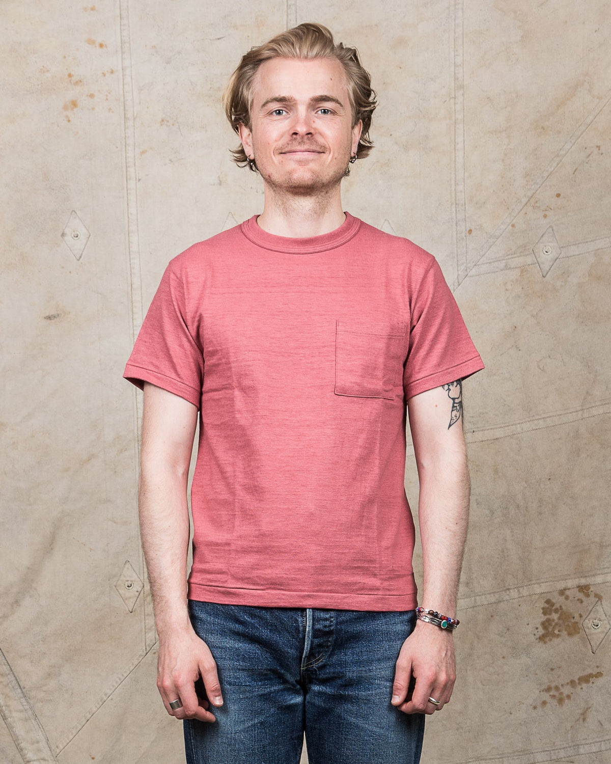 Warehouse & Co. Lot 4601 Pocket T-shirt Faded Red